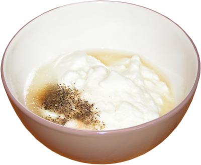 jogurt naturalny typu greckiego, ocet jabkowy, pieprz wieo mielony, sl himalajska, cukier